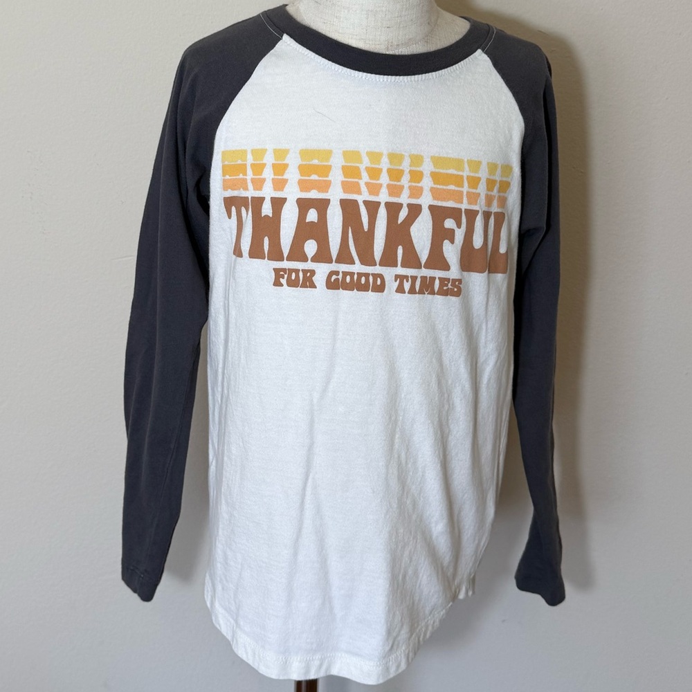 Tiny Whales Long Sleeve Raglan Graphic Tee Size 7